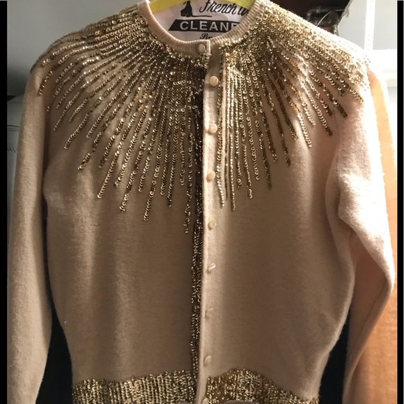 Vintage Sweater with Gold Sequence. 38 - Picture 2 of 6